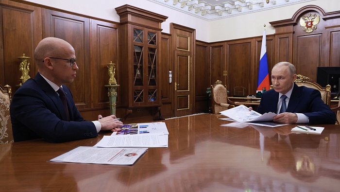 Встреча Президента России Владимира Путина с Главой Удмуртии Александром Бречаловым