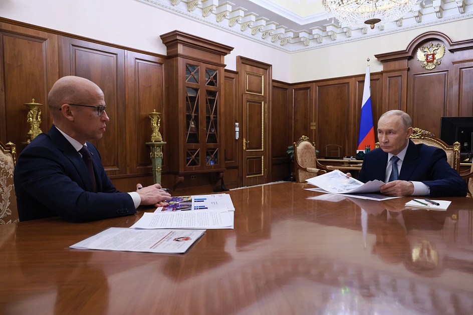 Встреча Президента России Владимира Путина с Главой Удмуртии Александром Бречаловым